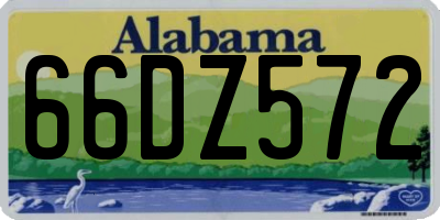 AL license plate 66DZ572