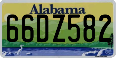 AL license plate 66DZ582