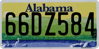 AL license plate 66DZ584