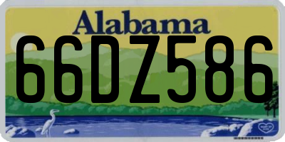 AL license plate 66DZ586