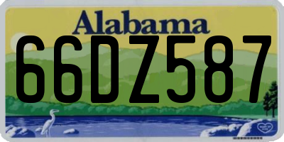 AL license plate 66DZ587