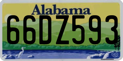 AL license plate 66DZ593