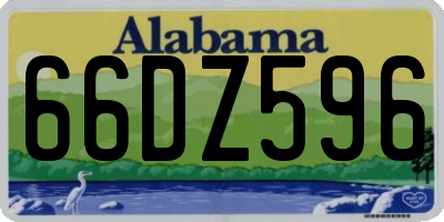 AL license plate 66DZ596