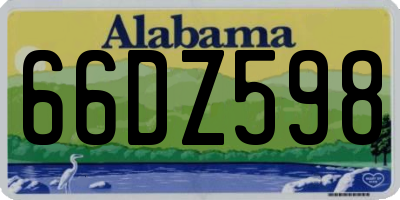 AL license plate 66DZ598