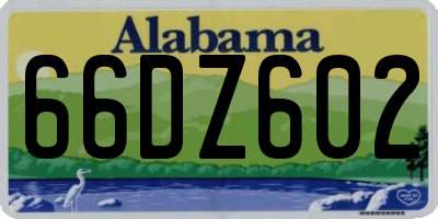 AL license plate 66DZ602