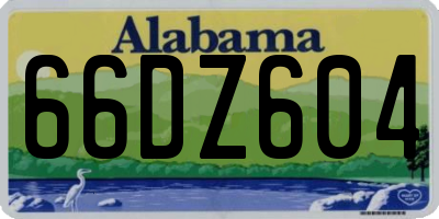 AL license plate 66DZ604
