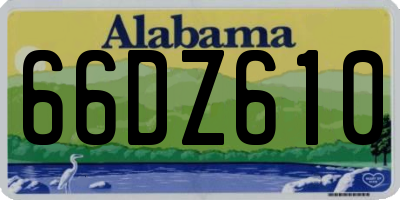 AL license plate 66DZ610