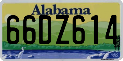 AL license plate 66DZ614