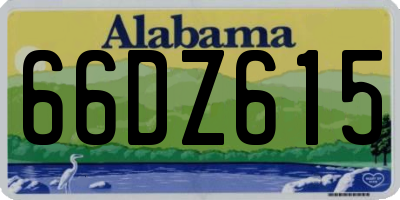 AL license plate 66DZ615