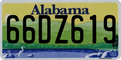 AL license plate 66DZ619