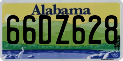 AL license plate 66DZ628