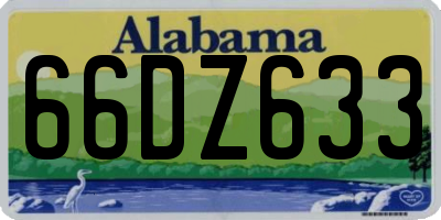 AL license plate 66DZ633