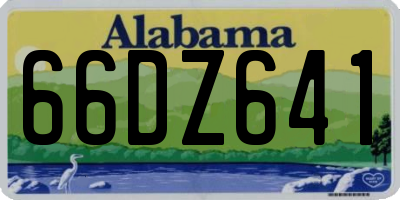 AL license plate 66DZ641