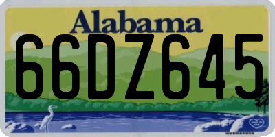 AL license plate 66DZ645