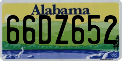 AL license plate 66DZ652