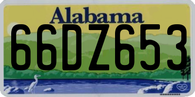 AL license plate 66DZ653