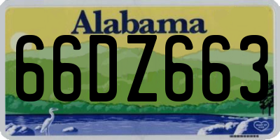 AL license plate 66DZ663