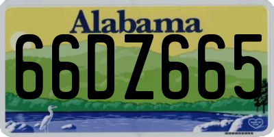 AL license plate 66DZ665