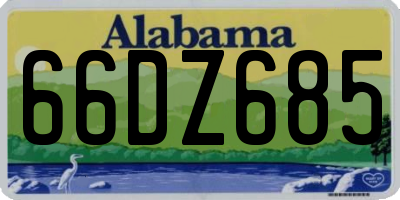 AL license plate 66DZ685