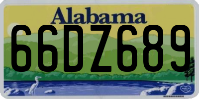 AL license plate 66DZ689