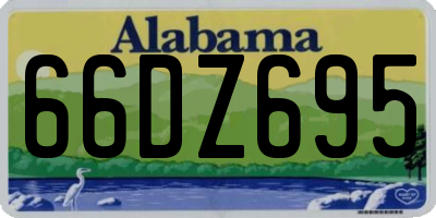 AL license plate 66DZ695