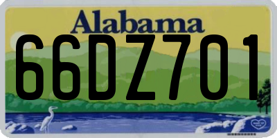 AL license plate 66DZ701