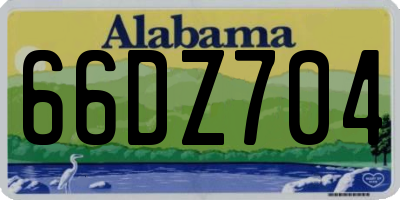 AL license plate 66DZ704