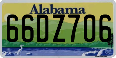 AL license plate 66DZ706