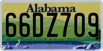 AL license plate 66DZ709
