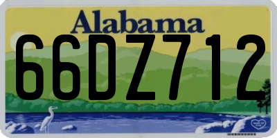 AL license plate 66DZ712