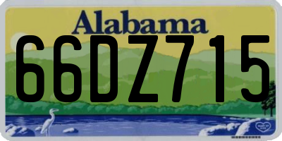 AL license plate 66DZ715