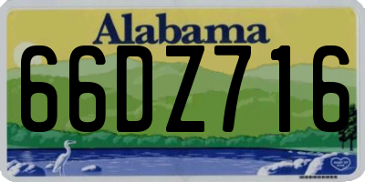 AL license plate 66DZ716
