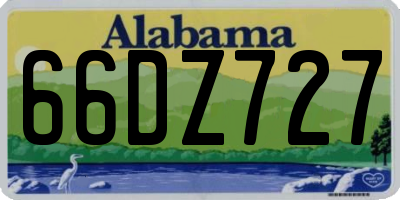 AL license plate 66DZ727