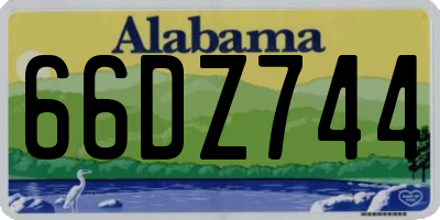 AL license plate 66DZ744