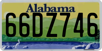 AL license plate 66DZ746