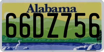 AL license plate 66DZ756