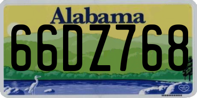 AL license plate 66DZ768