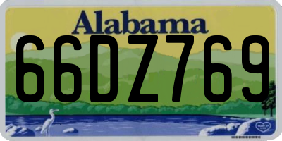 AL license plate 66DZ769