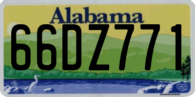 AL license plate 66DZ771