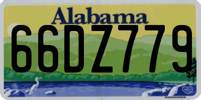 AL license plate 66DZ779