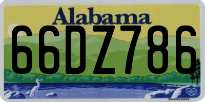 AL license plate 66DZ786