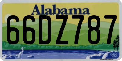 AL license plate 66DZ787