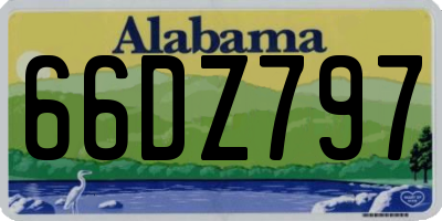 AL license plate 66DZ797