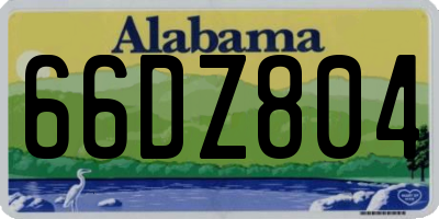AL license plate 66DZ804