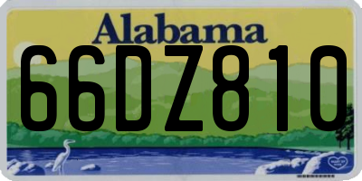 AL license plate 66DZ810