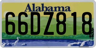 AL license plate 66DZ818