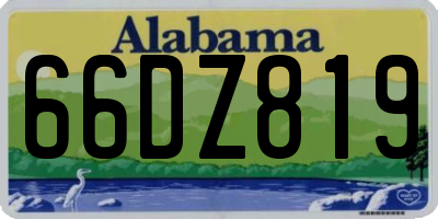 AL license plate 66DZ819