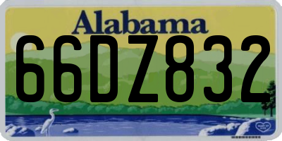 AL license plate 66DZ832