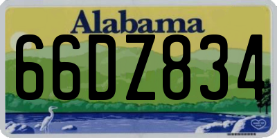 AL license plate 66DZ834