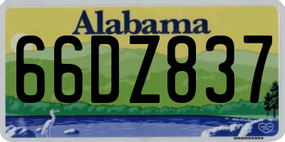 AL license plate 66DZ837